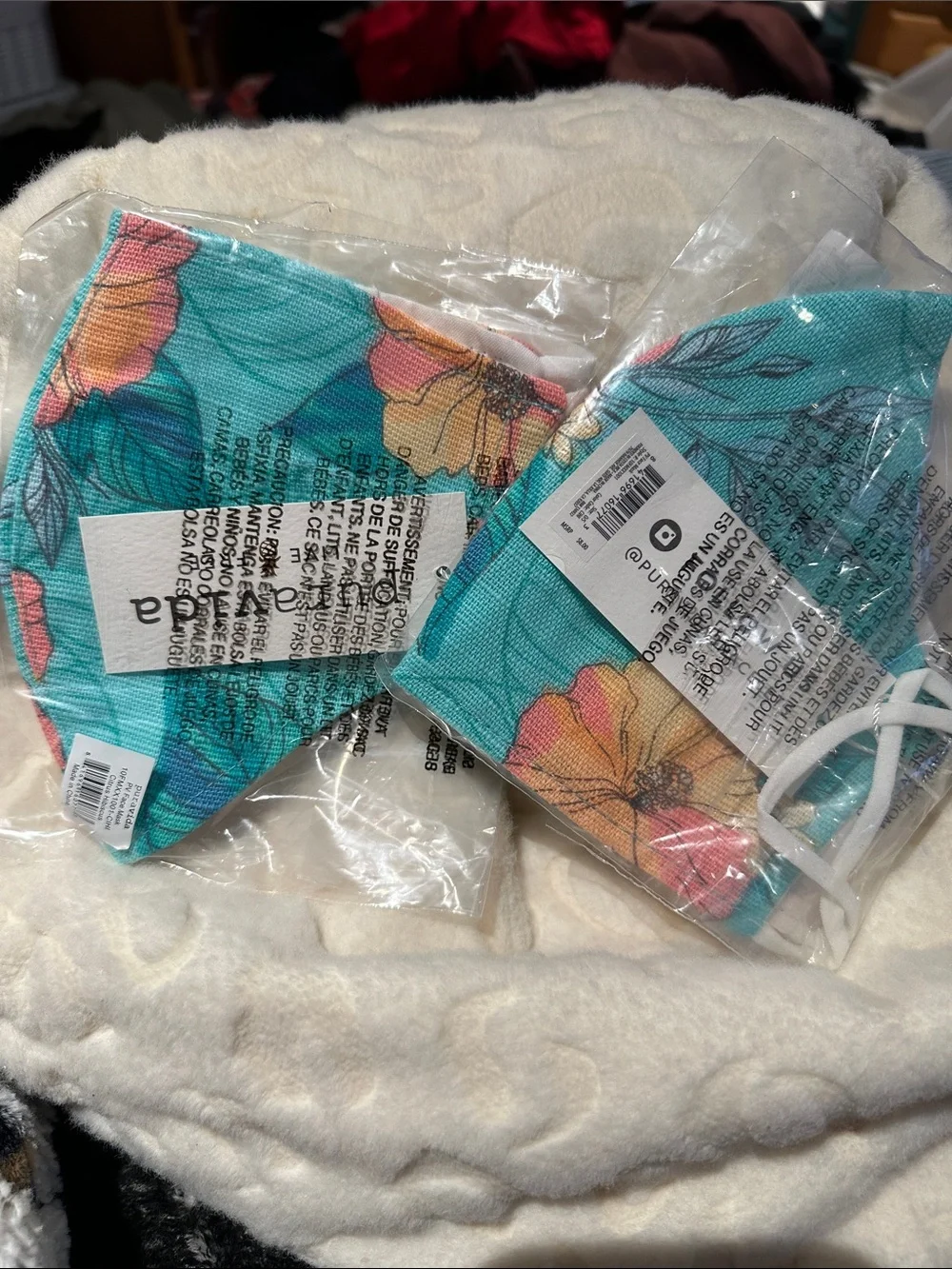PURA VIDA & VERA BRADLEY Collaboration Tropical Face Mask NEW! $16 set of 2